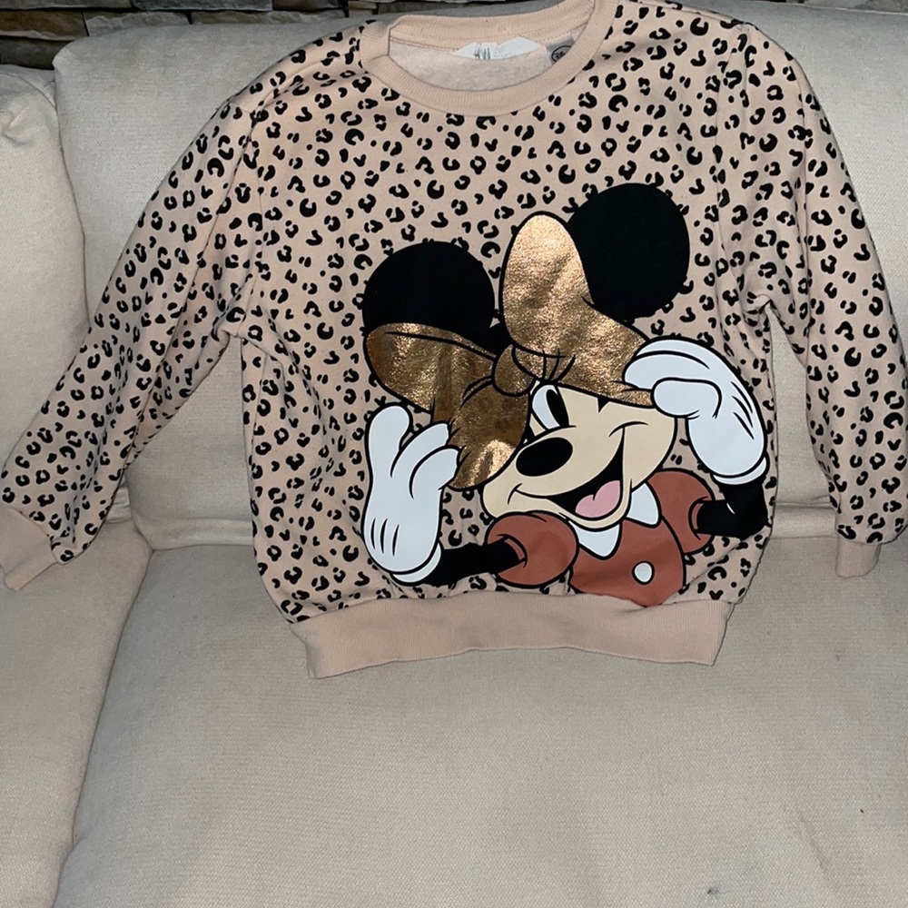 Disney minni mouse leopard sweater